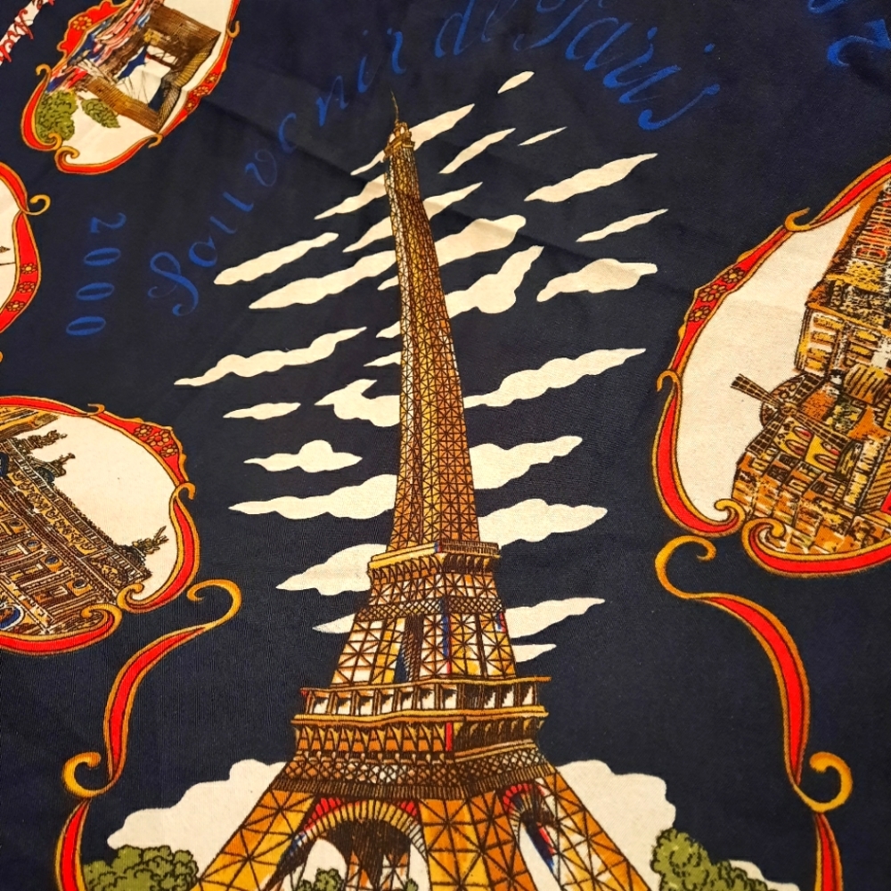 ITALIAN womens scarf , 30×30, with pictures Paris $35 - Picture 5 of 5